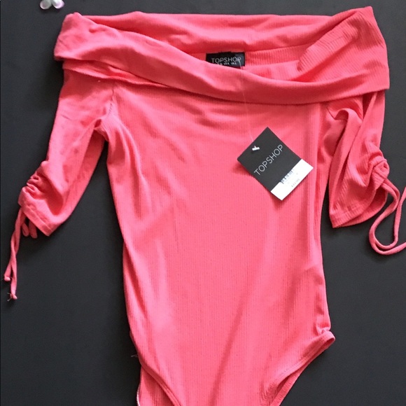 Top Shop Tops - Top Shop Peach Bodysuit